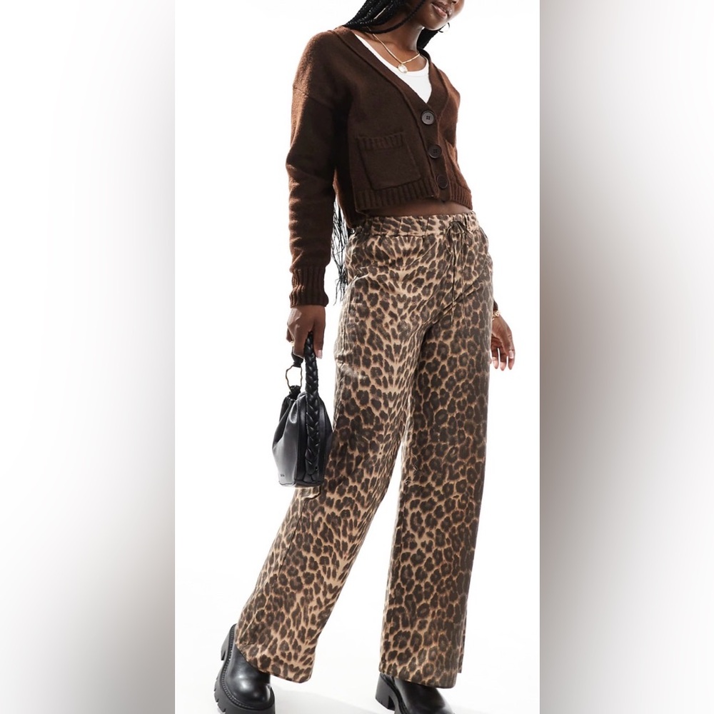 ASOS DESIGN Cotton Poplin Wide Leg Trouser